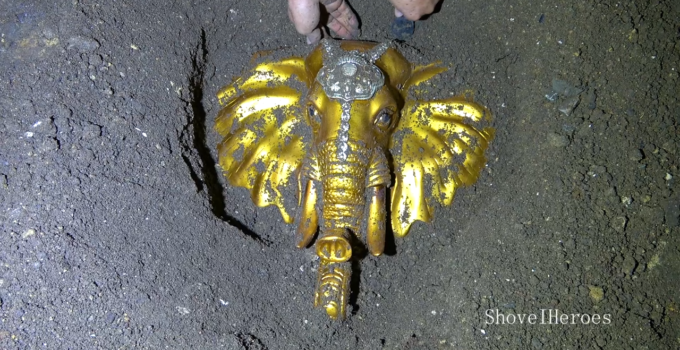 Young explorer discovers 3,500-year-old golden fossil in ancient elephant cave.