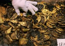 Valuable gold plates and coins were unearthed at a 2,000-year-old royal tomb