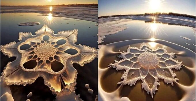 Ice Flowers: Delicate Creations Blossoming in Extreme Cold and Tranquil Conditions