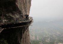 Meet the Workers Building a 3ft-Wide Wooden Road on a Vertical Cliff Face: Is This the World’s Scariest Job?