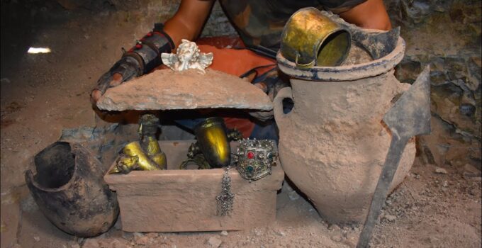 Lucky Find: An Ancient Clay Vase Reveals Hidden Treasures of Gold Coins and Valuable Jewelry in the Garden