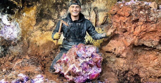 Astounding Find: Unearthed Rare Amethyst Crystal Worth $50,000 from Private Mine!